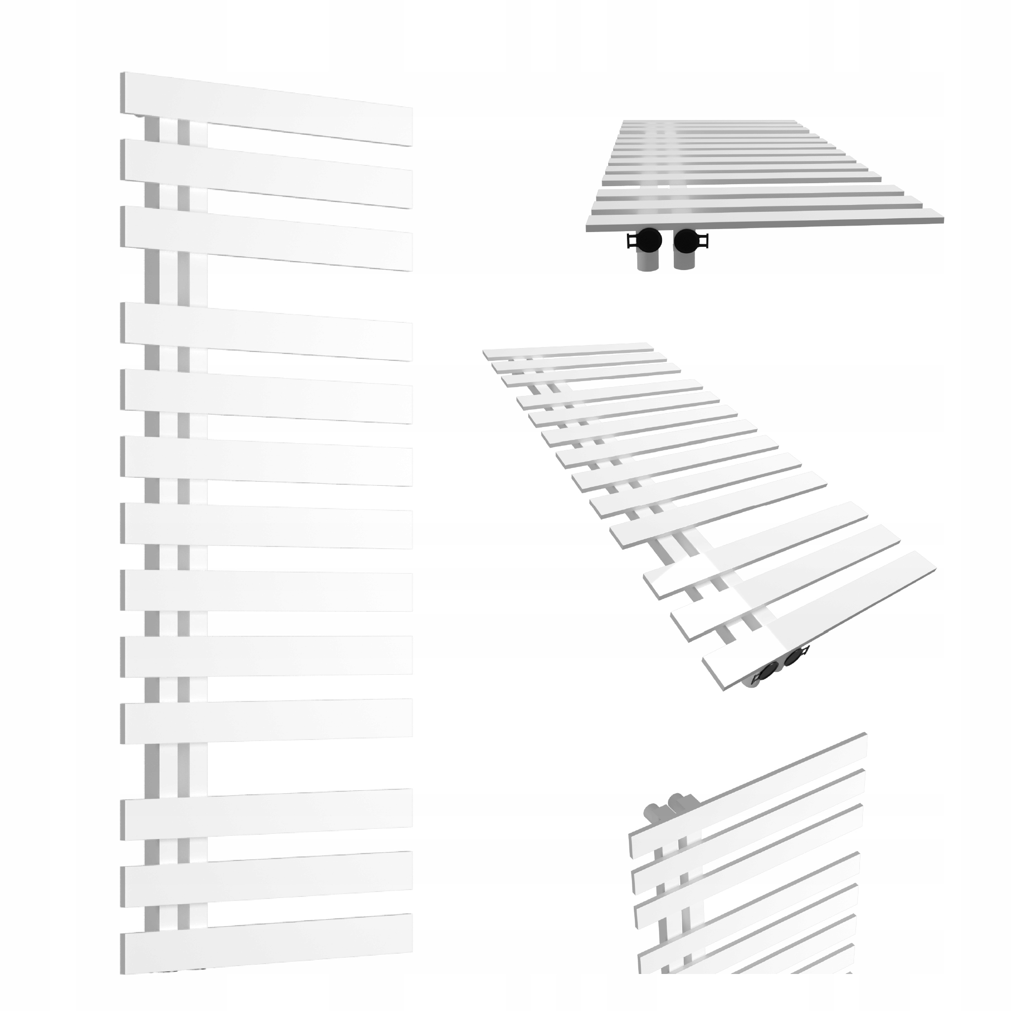 Dekorativní radiátor Fantom Levý 1070x500 Bílý Lesk