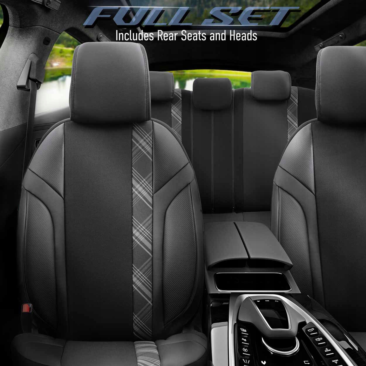 Komplet pokrowców na fotele samochodowe OTOM HORIZON 1808 BLACK/SMOKED 3-ZI Numer katalogowy producenta OT86747