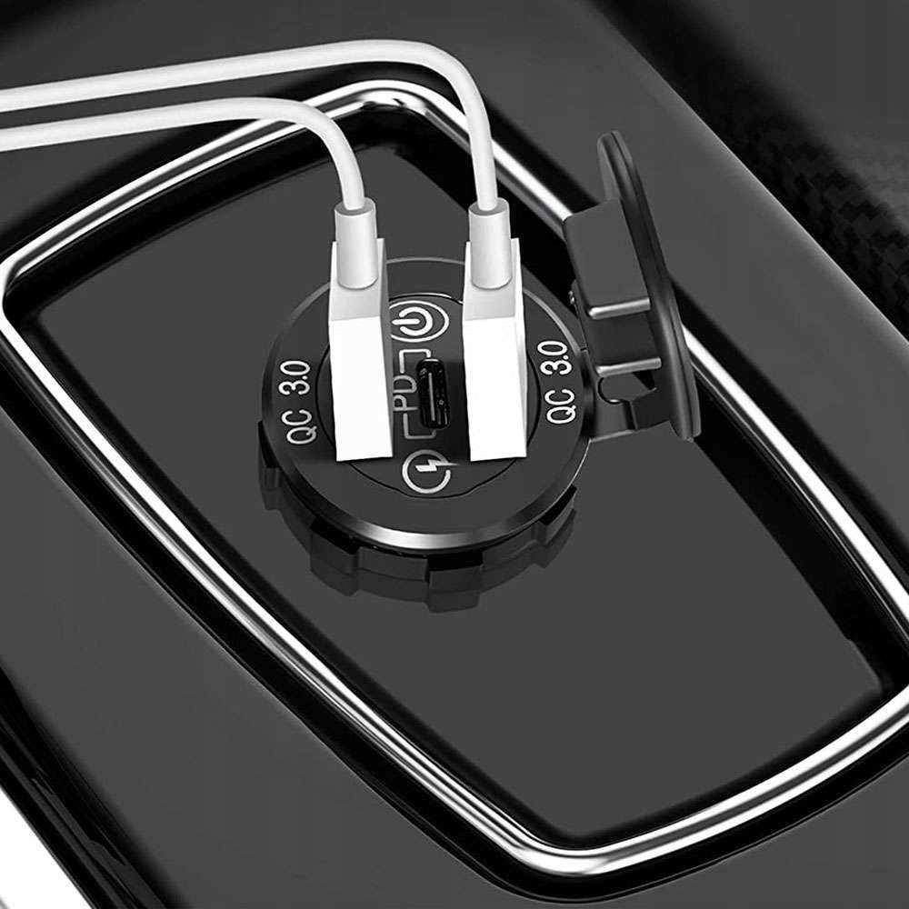 ŁADOWARKA 2x USB QC 3.0 60W W GNIAZDO ZAPALNICZKI Zgodność ze standardem Quick Charge 1.0 Quick Charge 2.0 Quick Charge 3.0