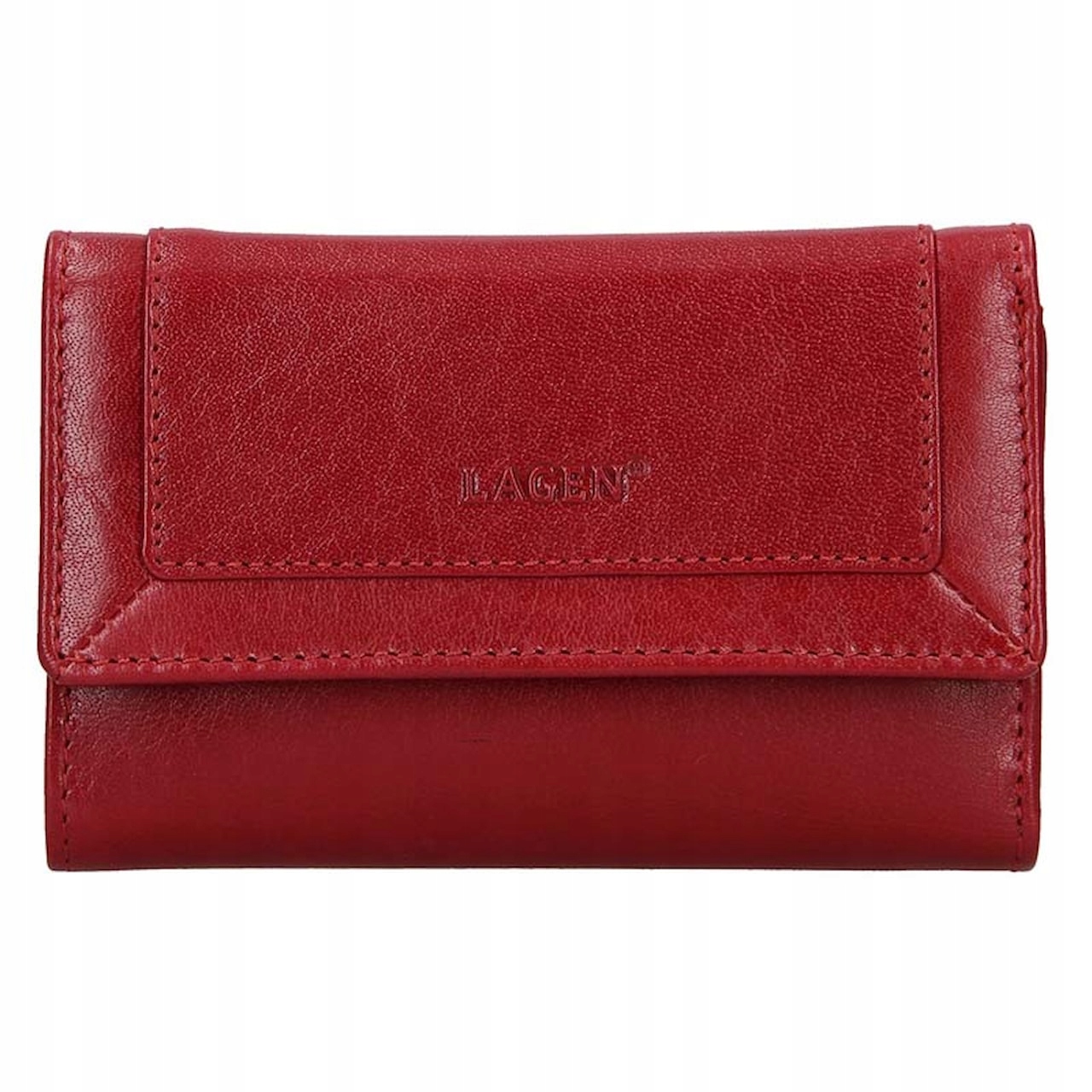 Dámská peněženka Lagen kožená BLC/4390 červená/červená Red/red