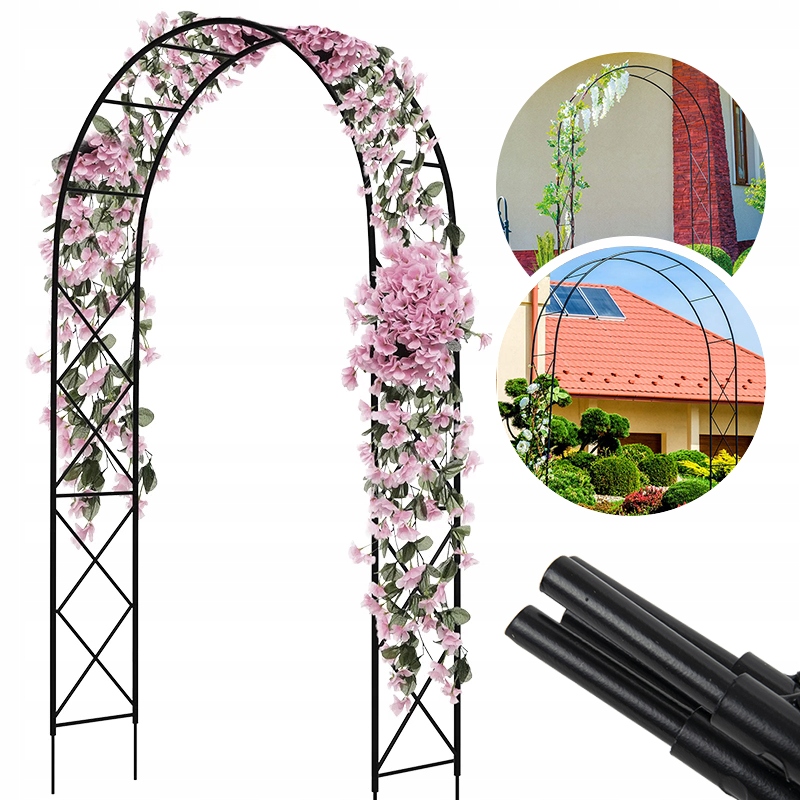 

Pergola metalowa łukowa 255 cm Classic czarna