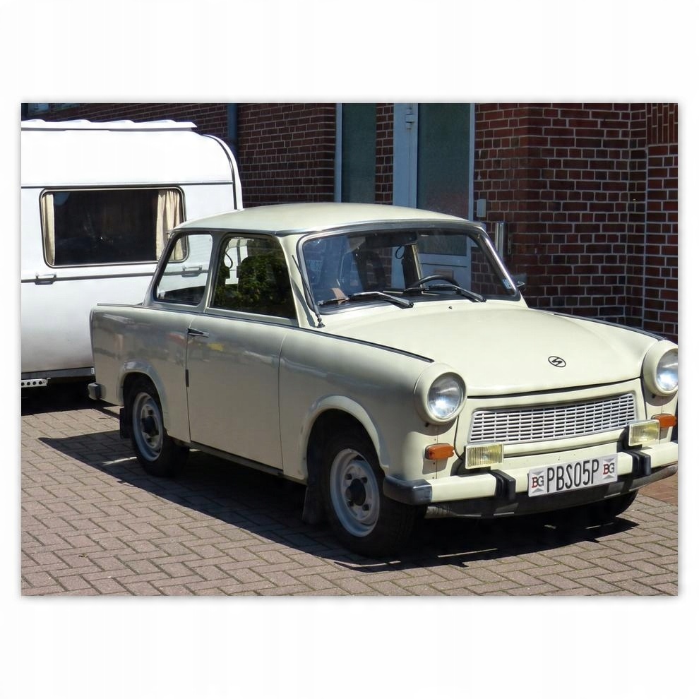 

Plakat 40x30 Trabant 601 z kempingiem