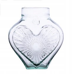 

Szklany wazon znicz serce małe H:20cm D:9,5cm