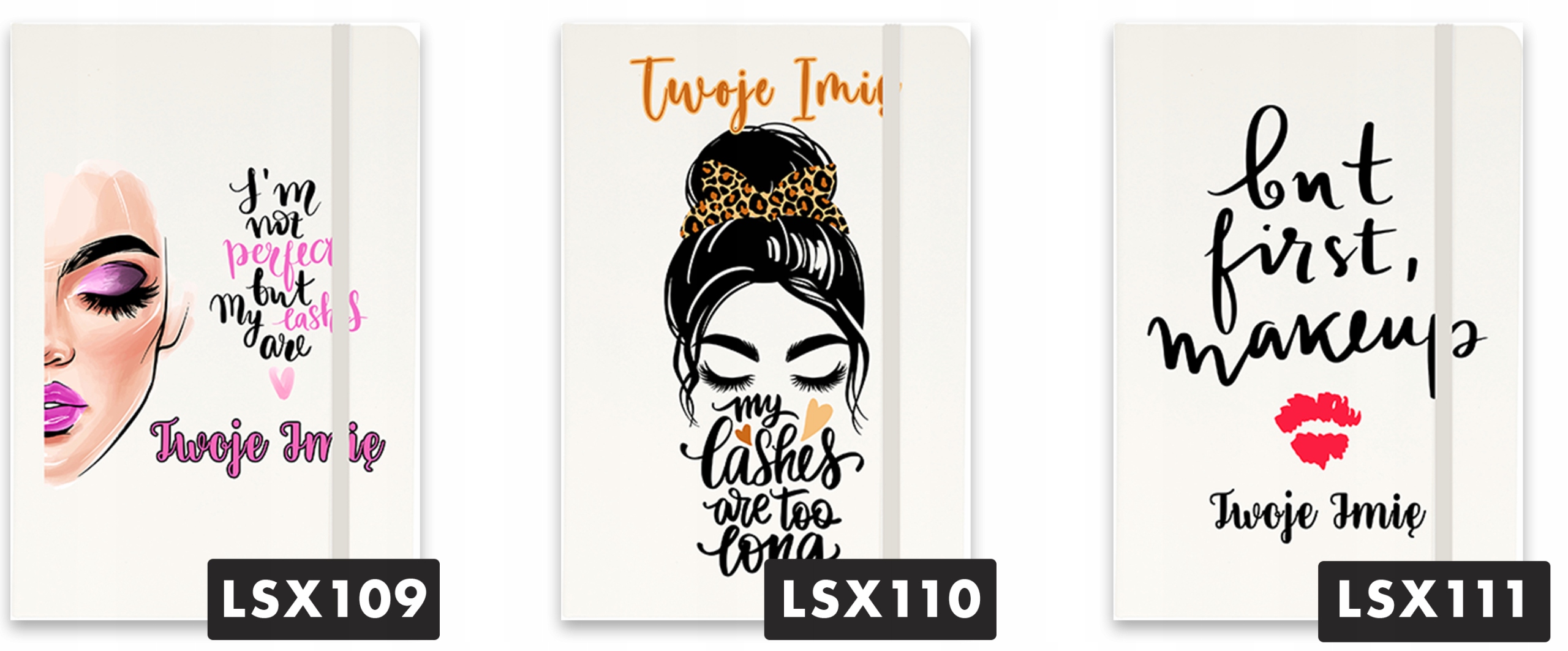 Notes Notatnik A5 Biały DLA STYLISTKI RZĘS IMIĘ Wz Producent inny