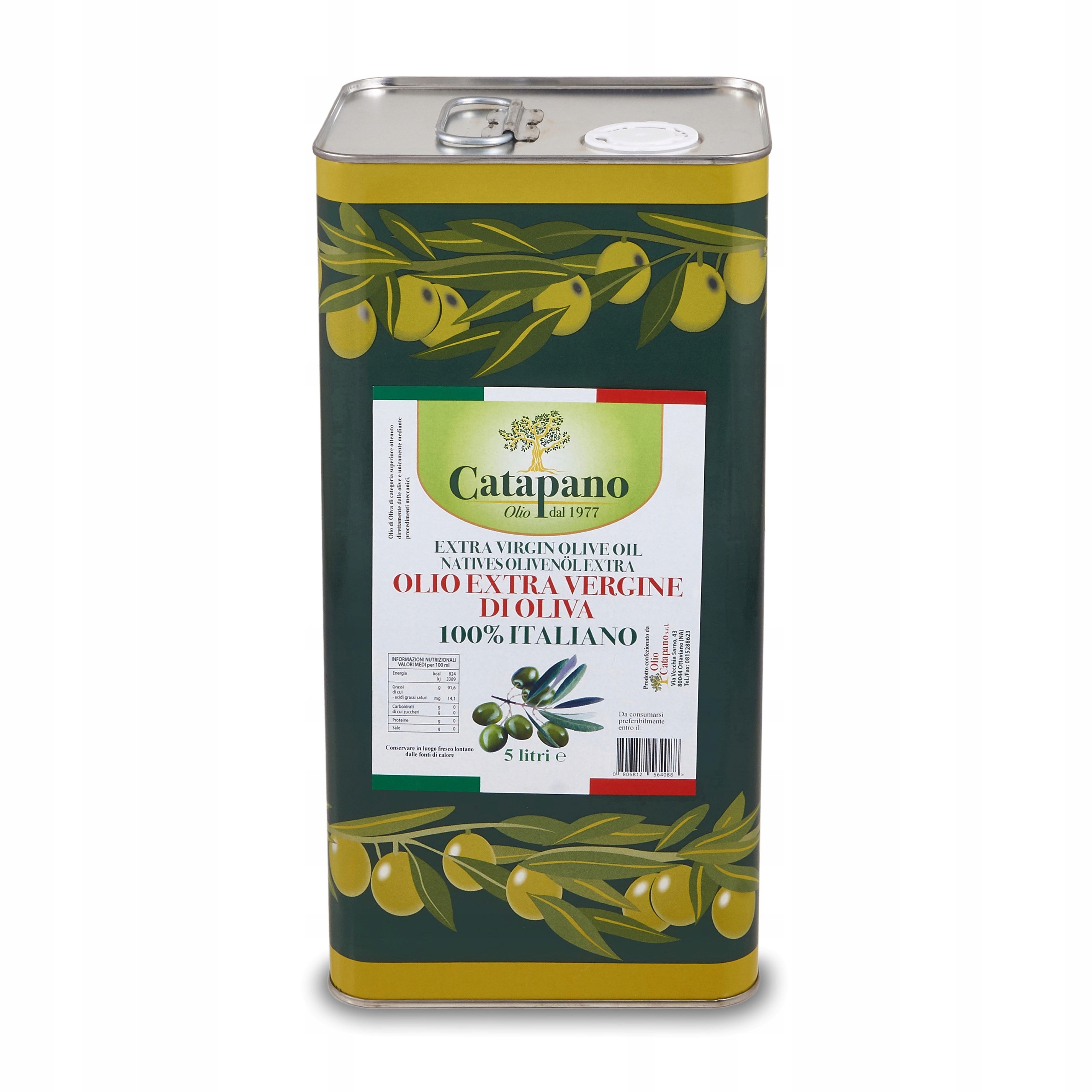 Włoska Oliwa z Oliwek Extra Vergine 5L Zdrowa łagodna w smaku