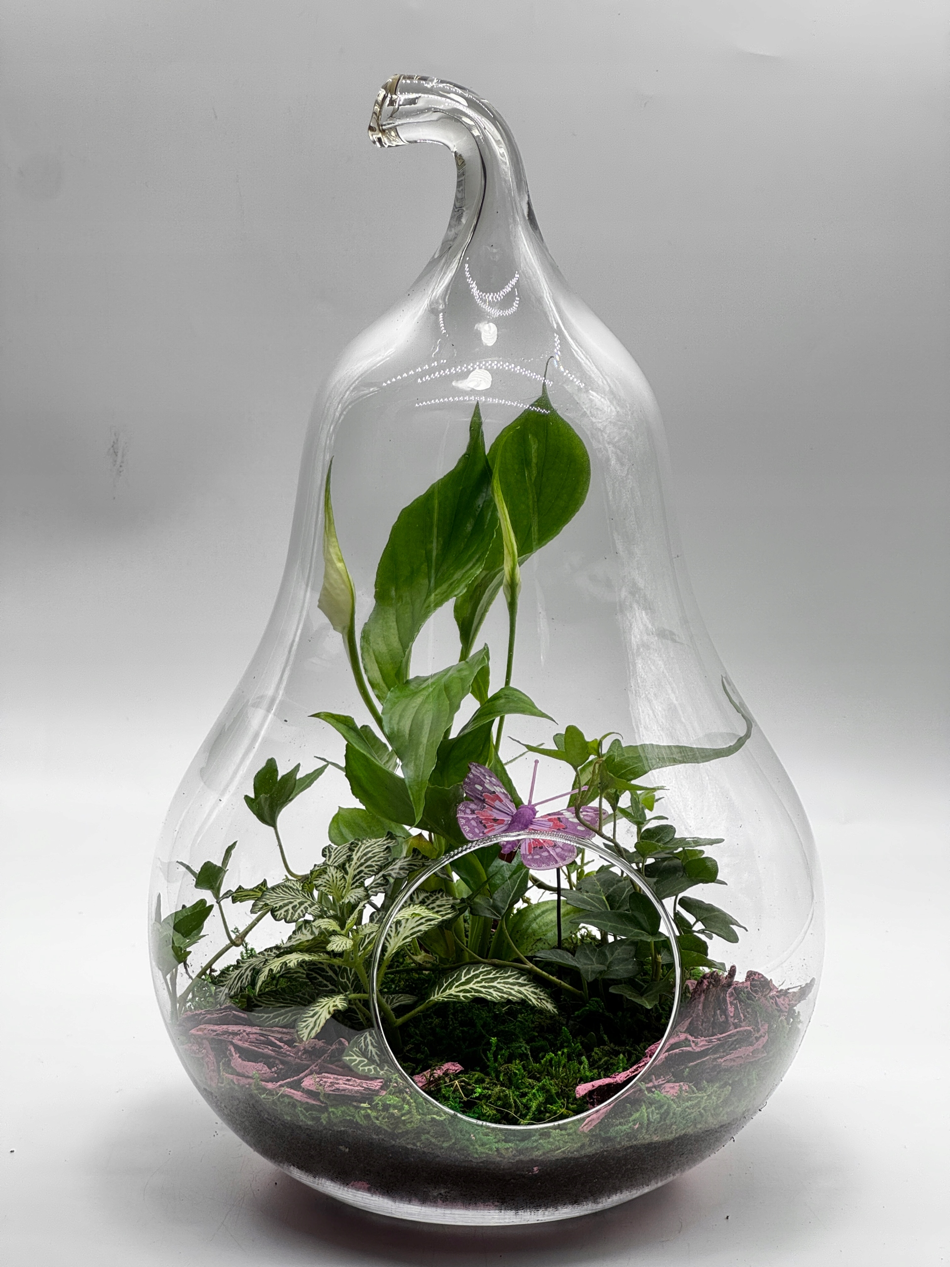 Les ve skle XXL Hruška Hotová kompozice, Fialová, Dárek, Velká zahrada