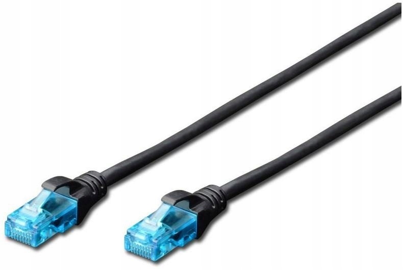 

Kabel patchcord U/utp kat. 5e czarny 2m