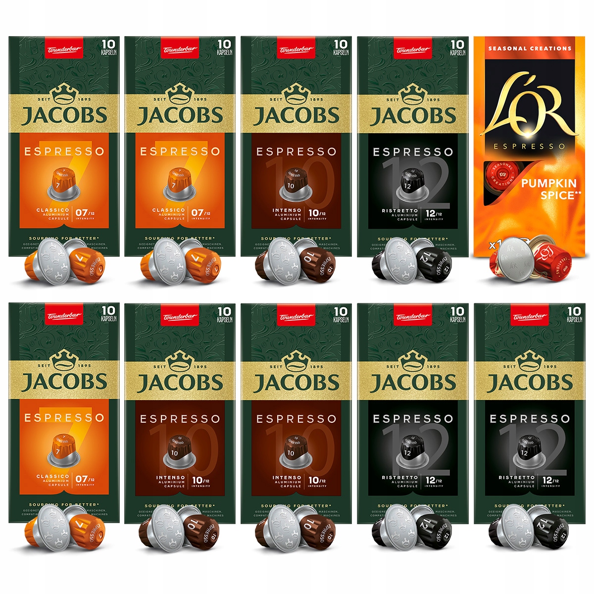 Kapsułki do Nespresso(r)* Jacobs mix espresso L'or Pumpkin Spice 9+1