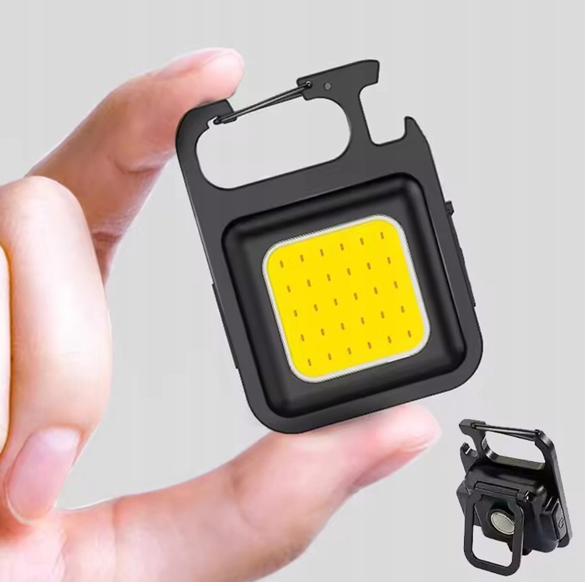MOCNA MINI LATARKA WIELOFUNKCYJNA LED BRELOK MAGNES MULTITOOL UCHWYT ZD100 Liczba trybów 2