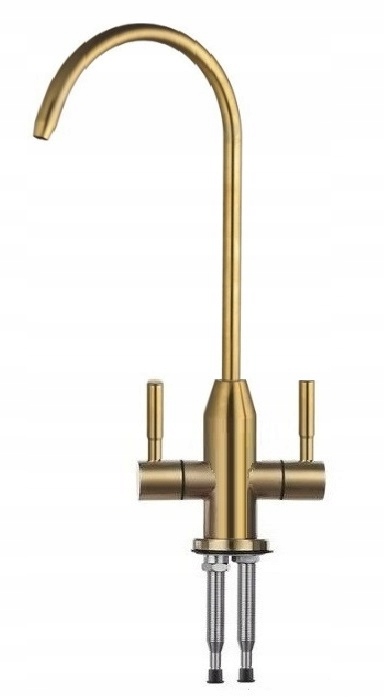 Výlevka Kohoutek Baterie pro filtr Dual Old Retro Mosaz 304 Sus Osmoza