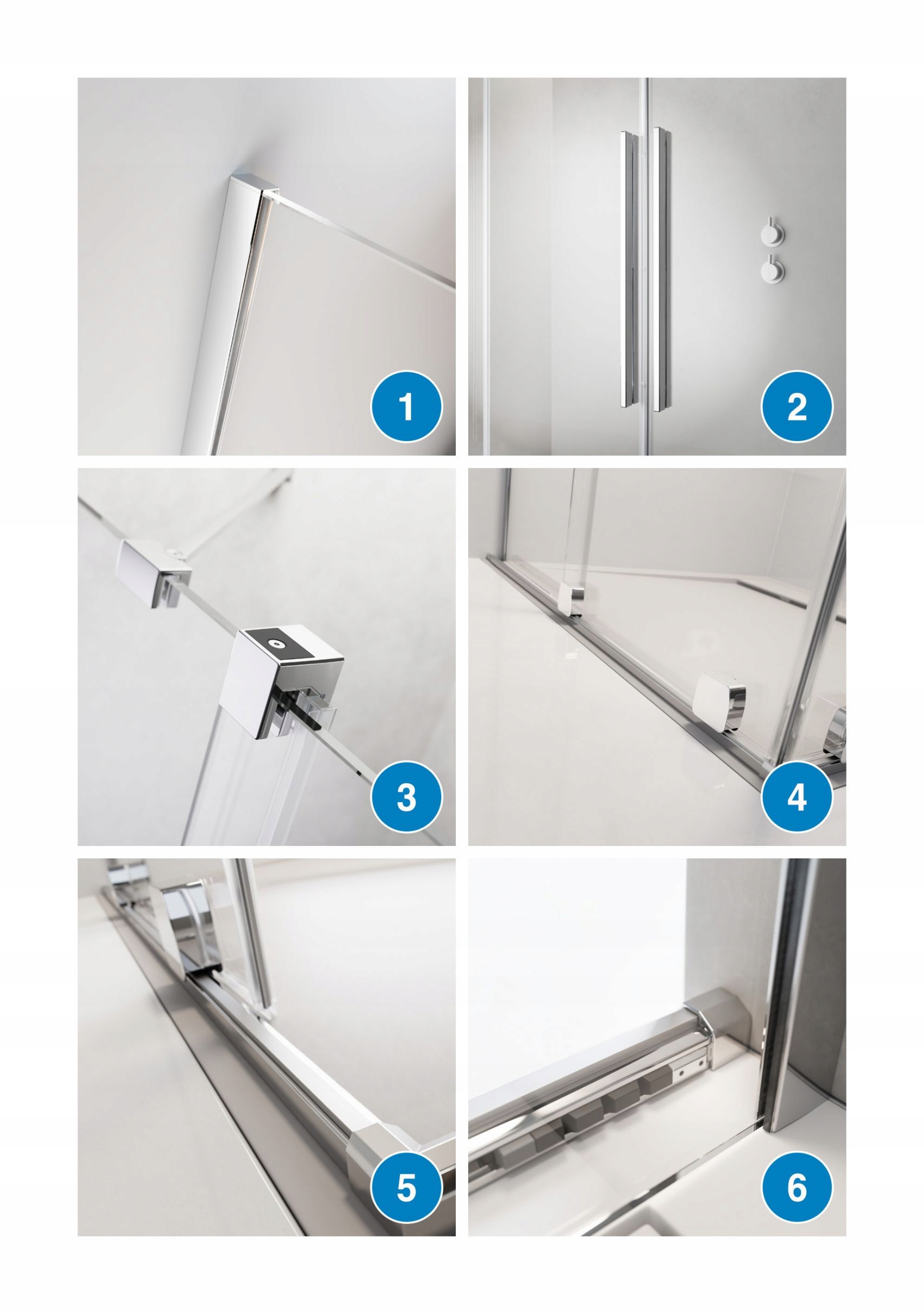 Drzwi prysznicowe szklane Furo DWJ 130 L czyste Kod producenta 26765/54288