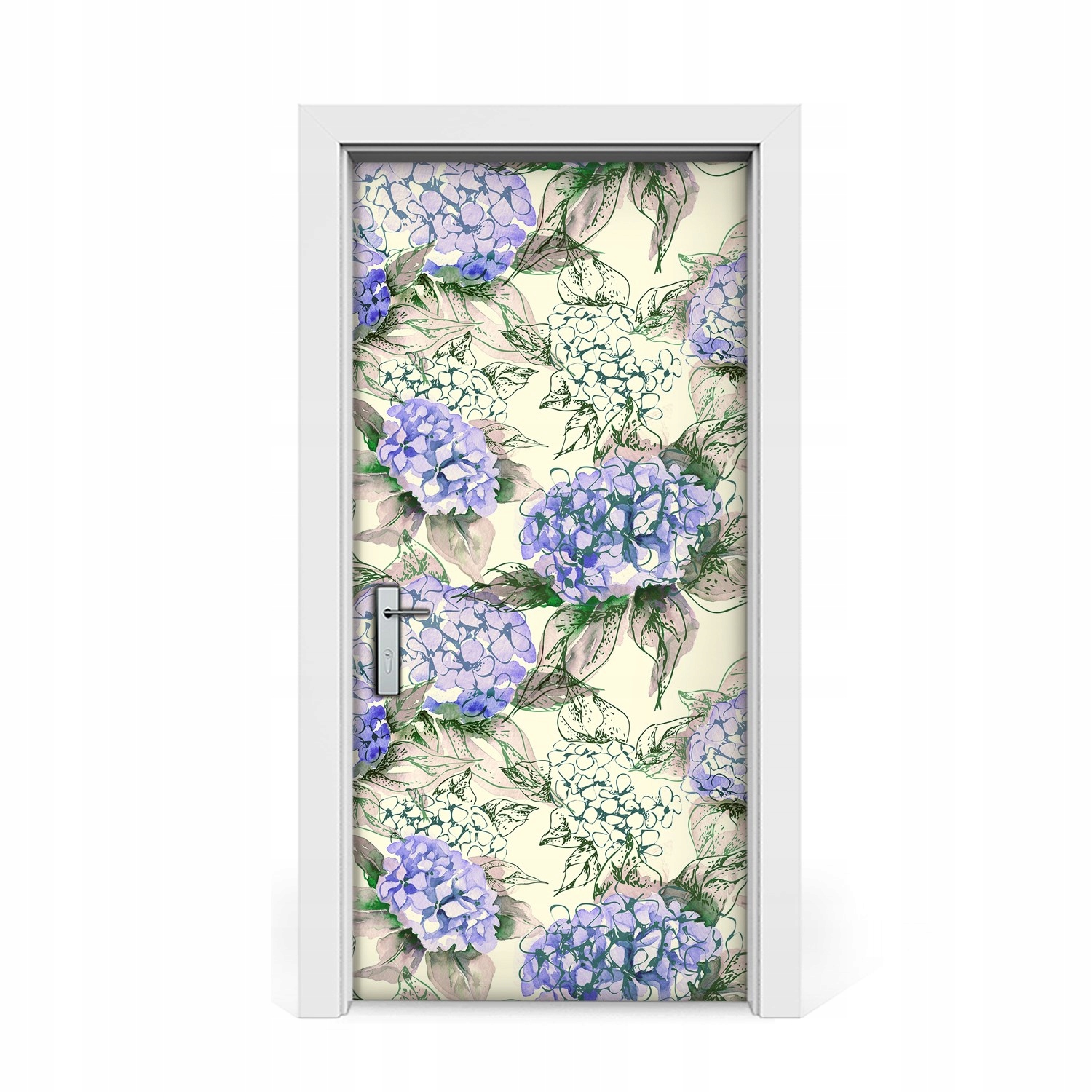 

Naklejka na drzwi okleina Hortensja 95x205