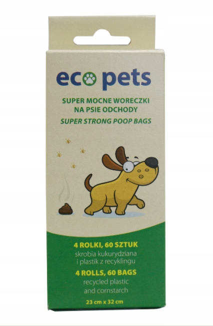 

Eco Pets Ekologiczne Worki 60 Sztuk 4x15