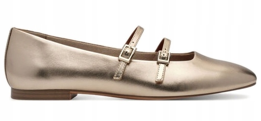 Tamaris zlaté dámské kožené baleríny 39
