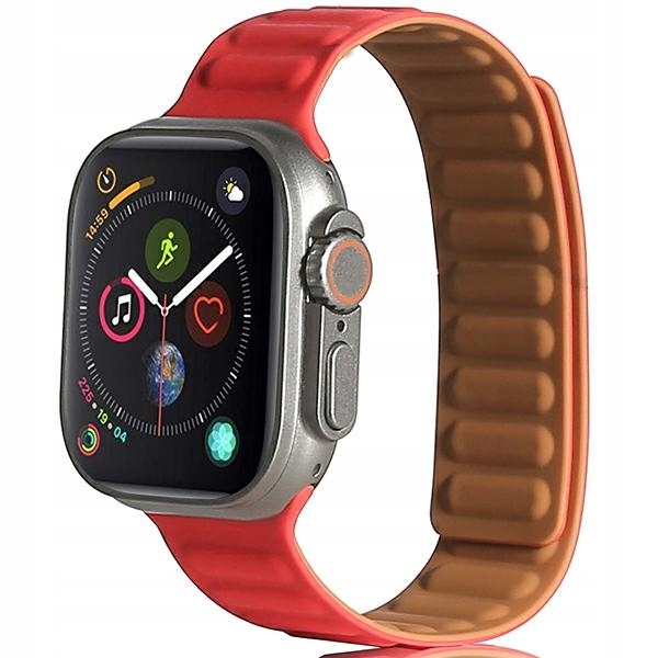 Beline pasek Apple Watch Magnetic42/44/45/49mm czerwony /red