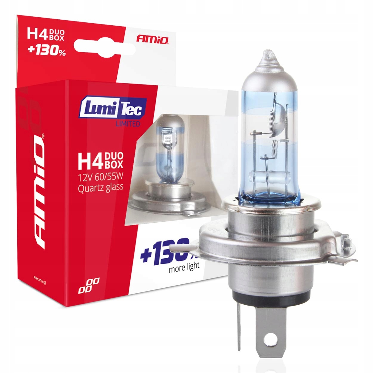 

Żarówki halogenowe LumiTec H4 12V 60/55W +130%