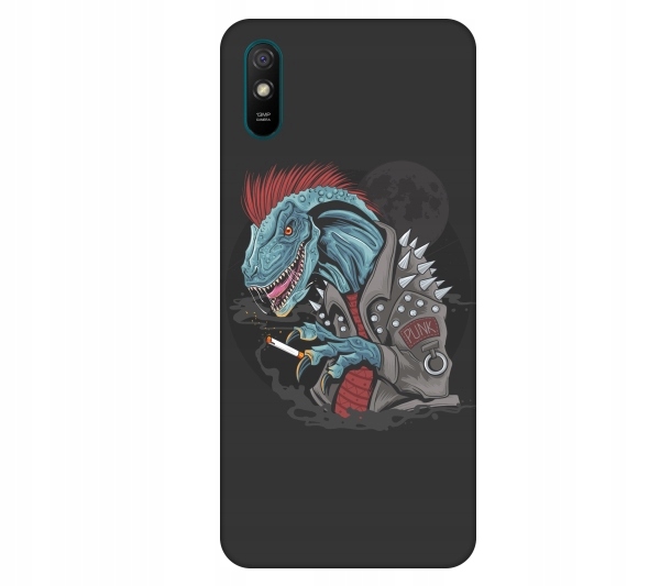 

Etui na telefon Xiaomi Redmi 9A Punk dinozaur