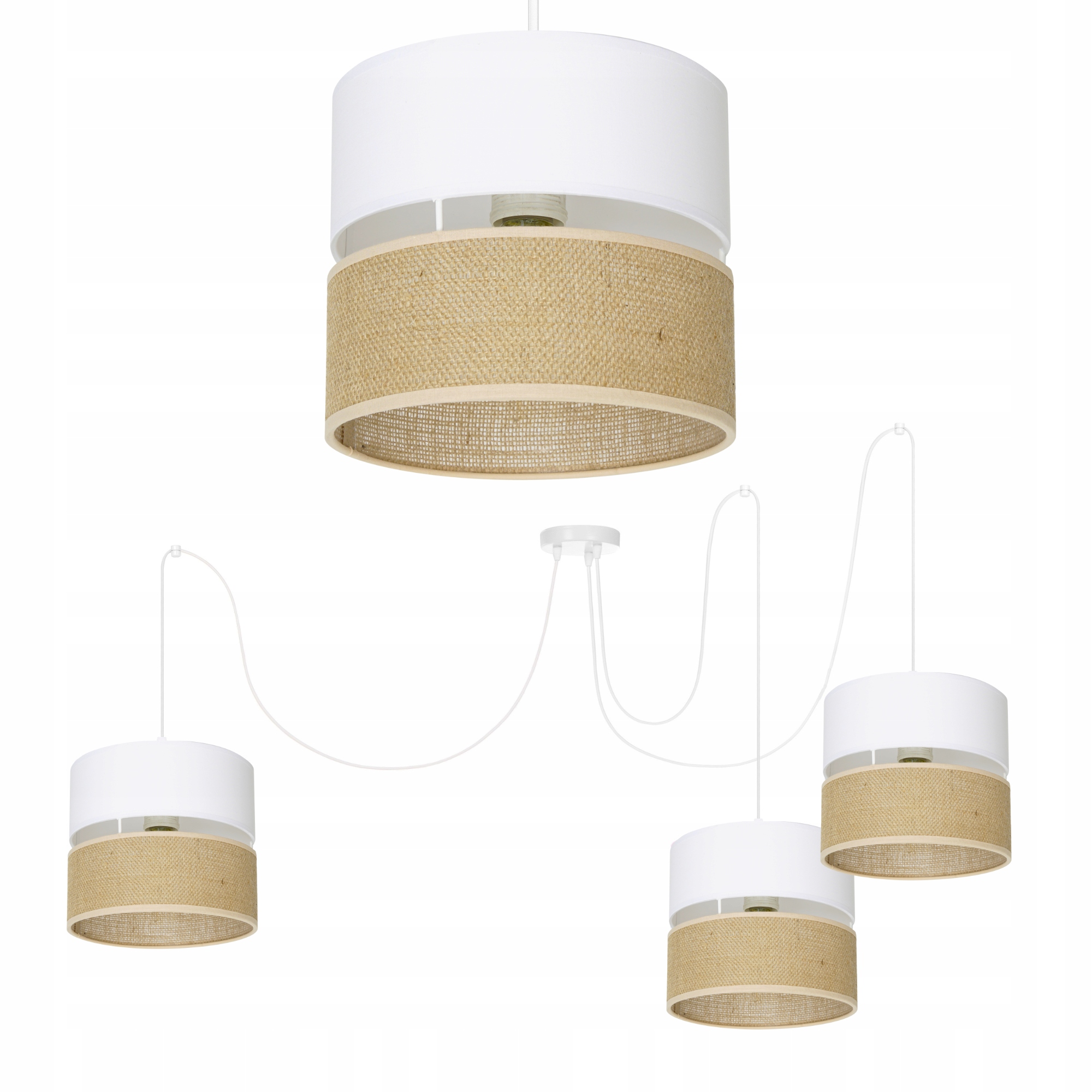 Závěsná Lampa Žiradnol Juta Boho Jutový Spider Duo Moderní Polská Lampa
