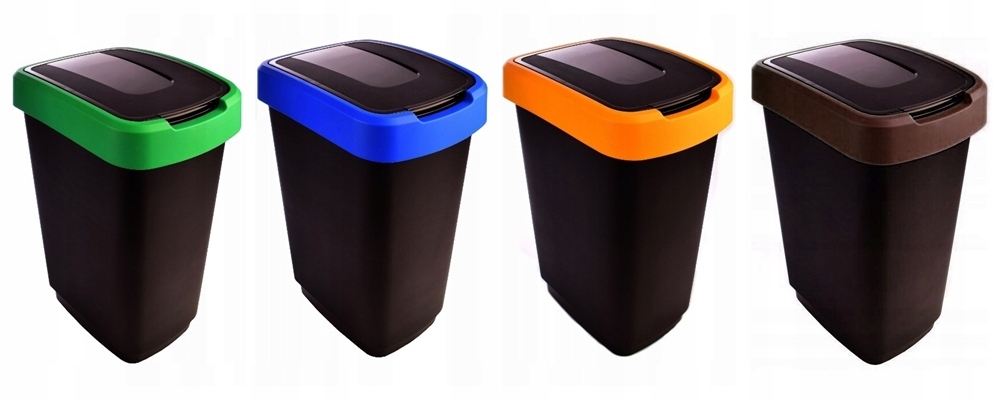 Zestaw Pojemników KOSZY do segregacji śmieci 4x50L