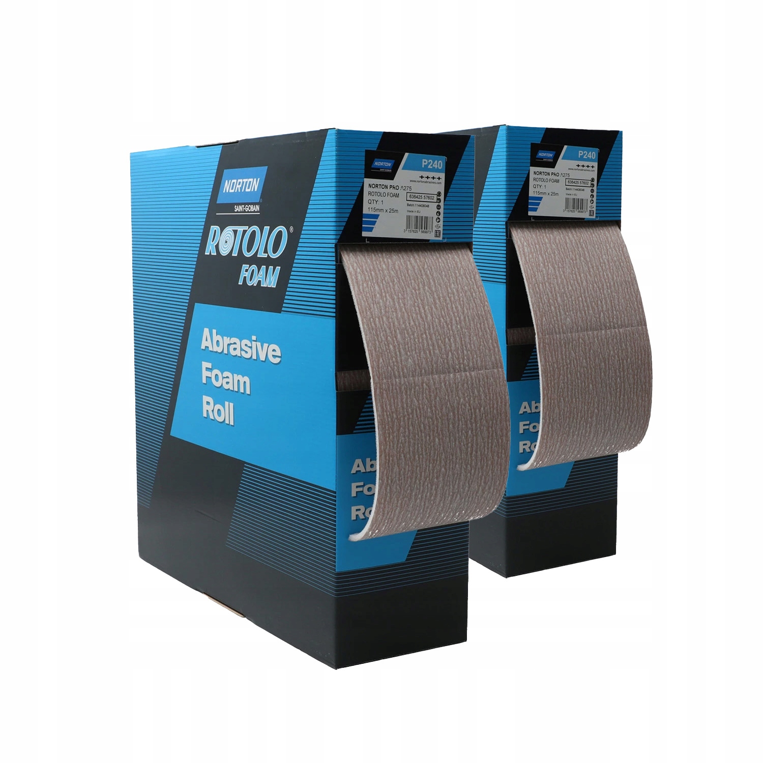 2 x Brúsny papier na špongii Norton Pro A275 P240x 25 m