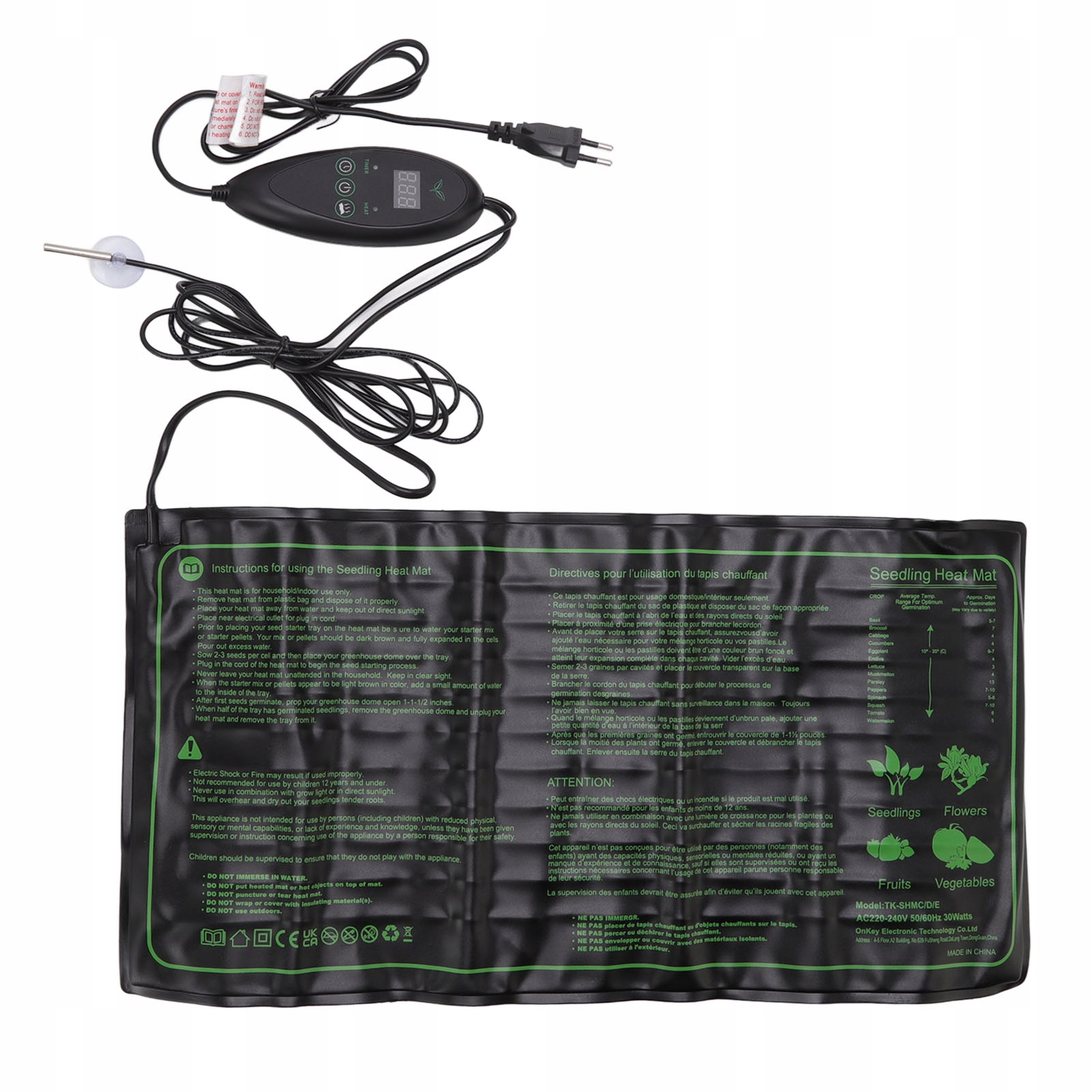 Vyhřívací Podložka Do Terária Pro Rostliny 50X26cm 30W Termostat Voděodolná