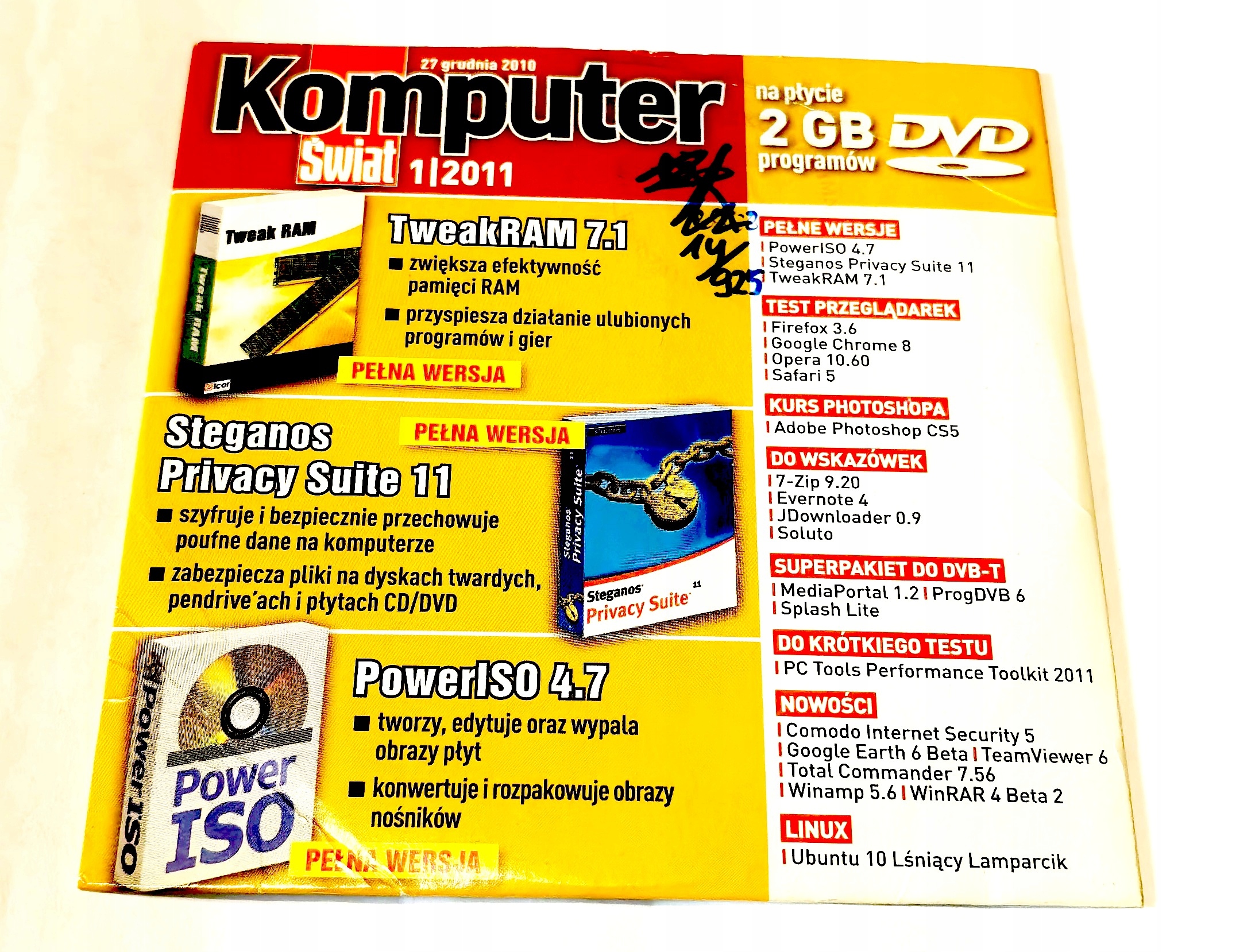 TWEAKRAM 7.1 + STEGANOS PRIVACY SUITE 11 + POWER ISO 4.7