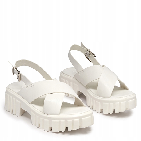 

Białe Damskie Sandały Na Platformie Otida 37