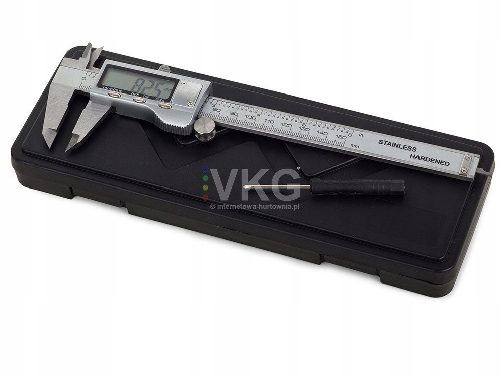 Suwmiarka cyfrowa elektroniczna LCD metalowa L150 Maksymalny zakres pomiaru 150 mm