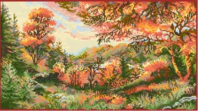 Křížková výšivka počítaná sada (kanva, mulina)