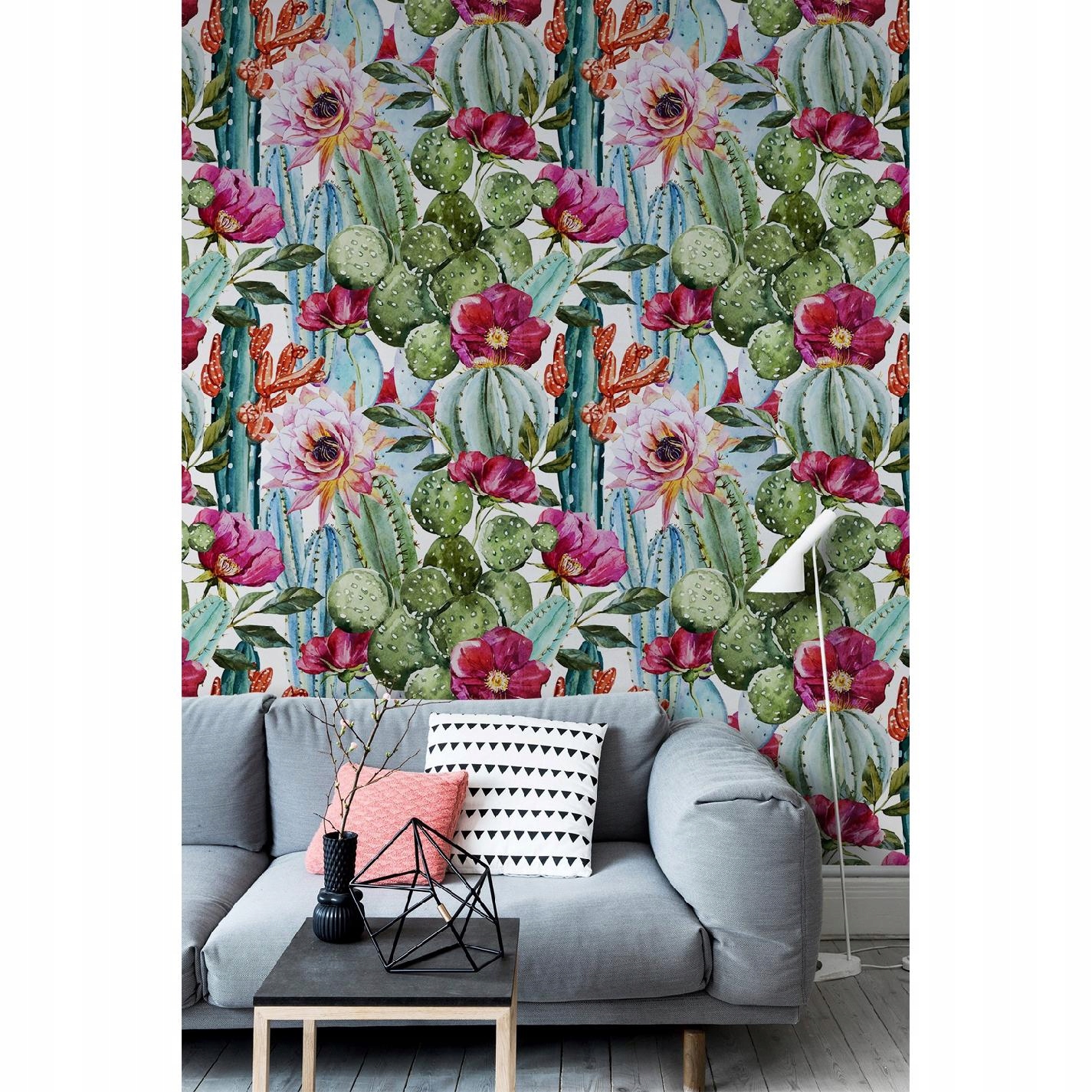 

Tapeta ścienna Akwarelowe kwiaty kaktusa 250x250cm