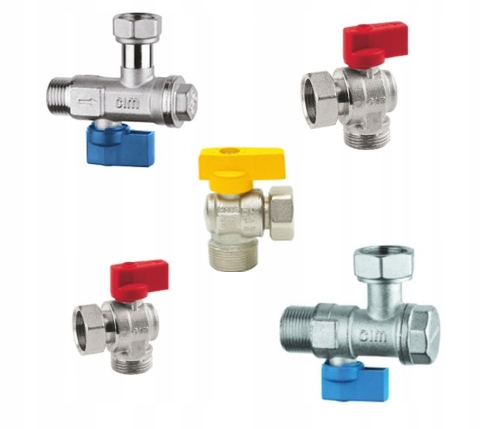 Vodné ventily Standard uhlové 4ks uhlový plyn 3/4" kotol 2 Funkčný