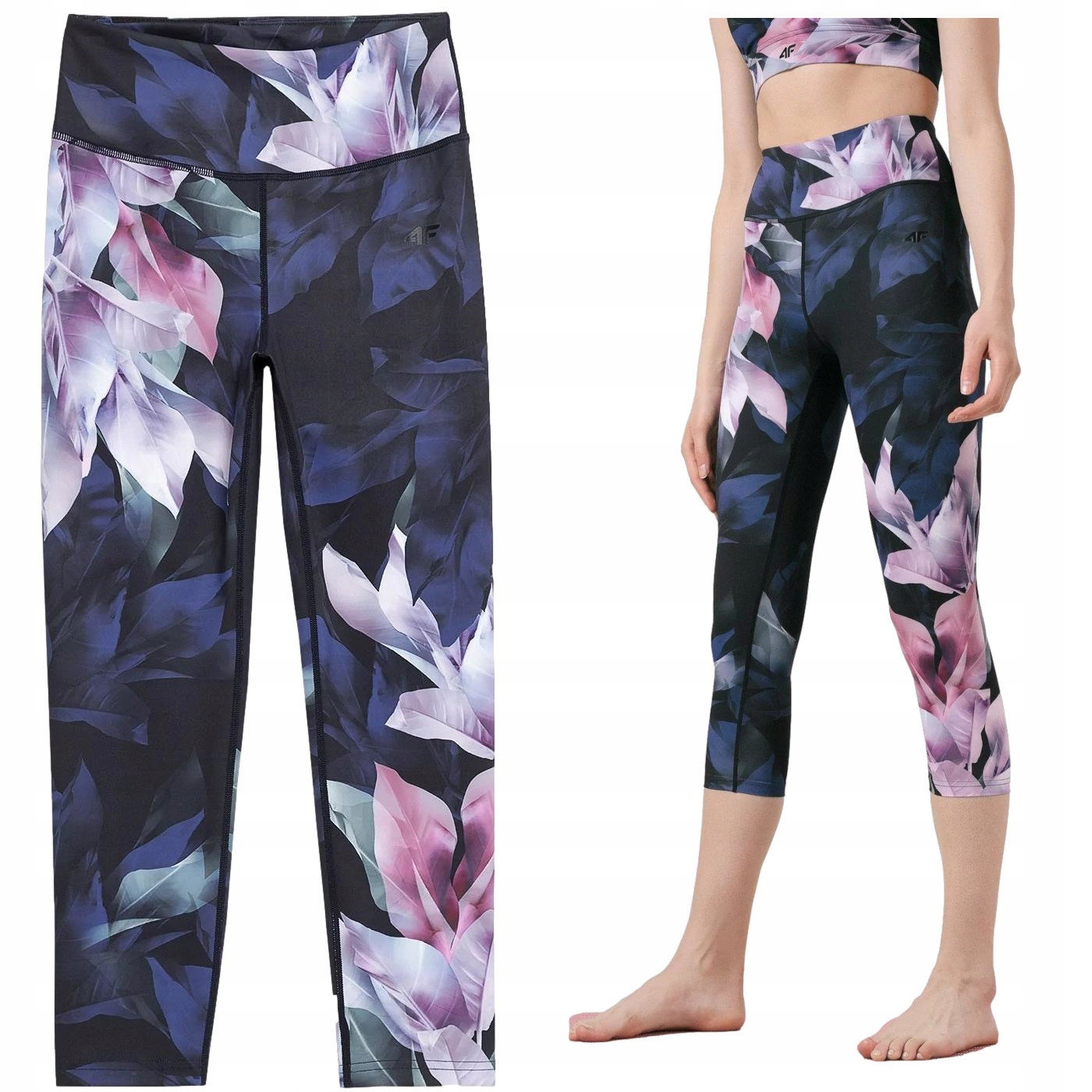 Legginsy damskie 4F do jogi 7/8 H4L22-SPDF016