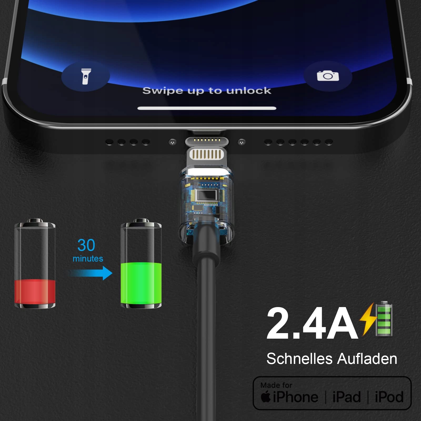 ZNBTCY Zestaw Szybkiego Ładowania iPhone Kabel 2M Adapter 25W USB C — miniatura 4