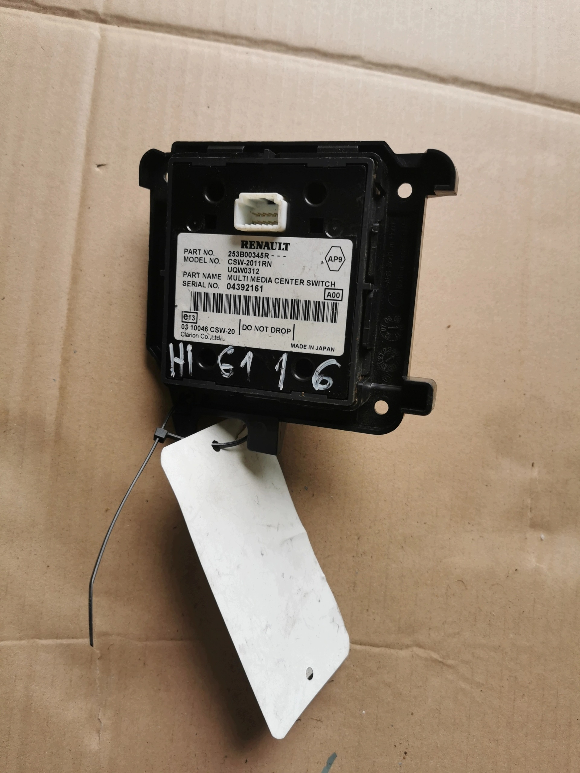 RENAULT MEGANE III switch PANEL NAVI RENAULT MEGANE III 253B00345R 043