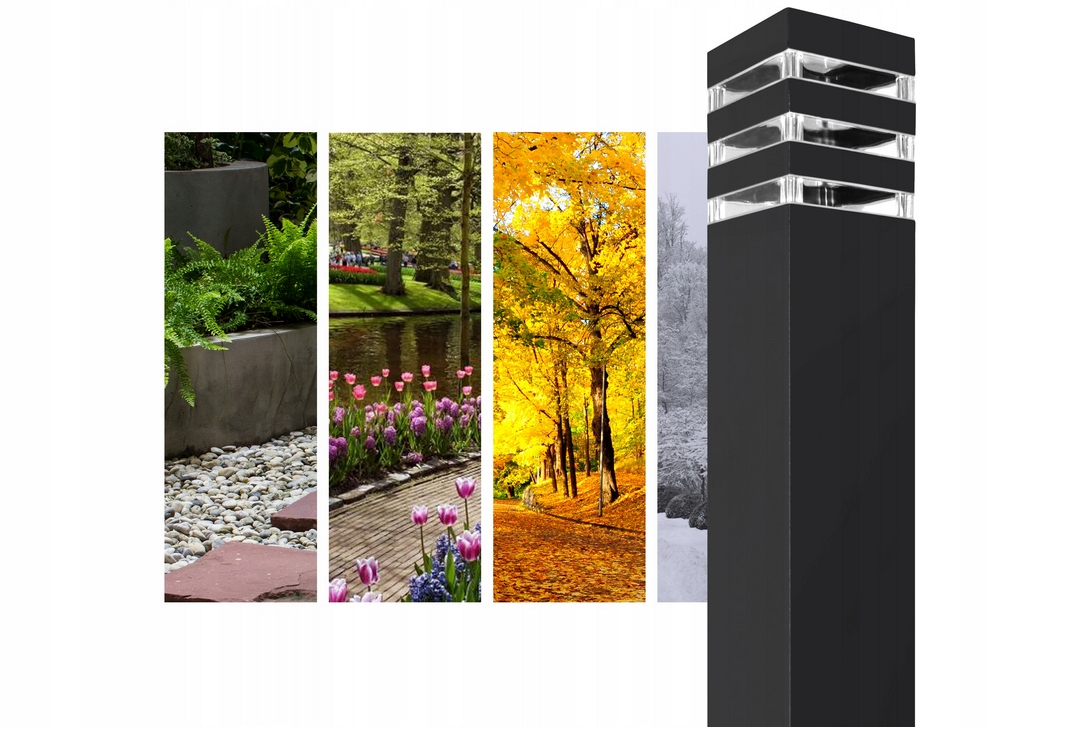 LAMPA LED OGRODOWA E27 MALIBU 60cm słupek zewnętrzny Z GNIAZDEM Marka NNLED