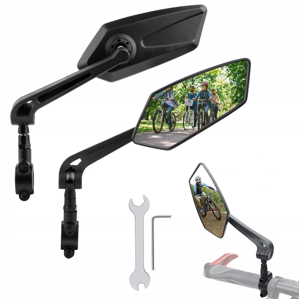 2 LUSTERKO ROWEROWE UNIWERSALNE LUSTERKO WSTECZNE DO ROWERU 360°