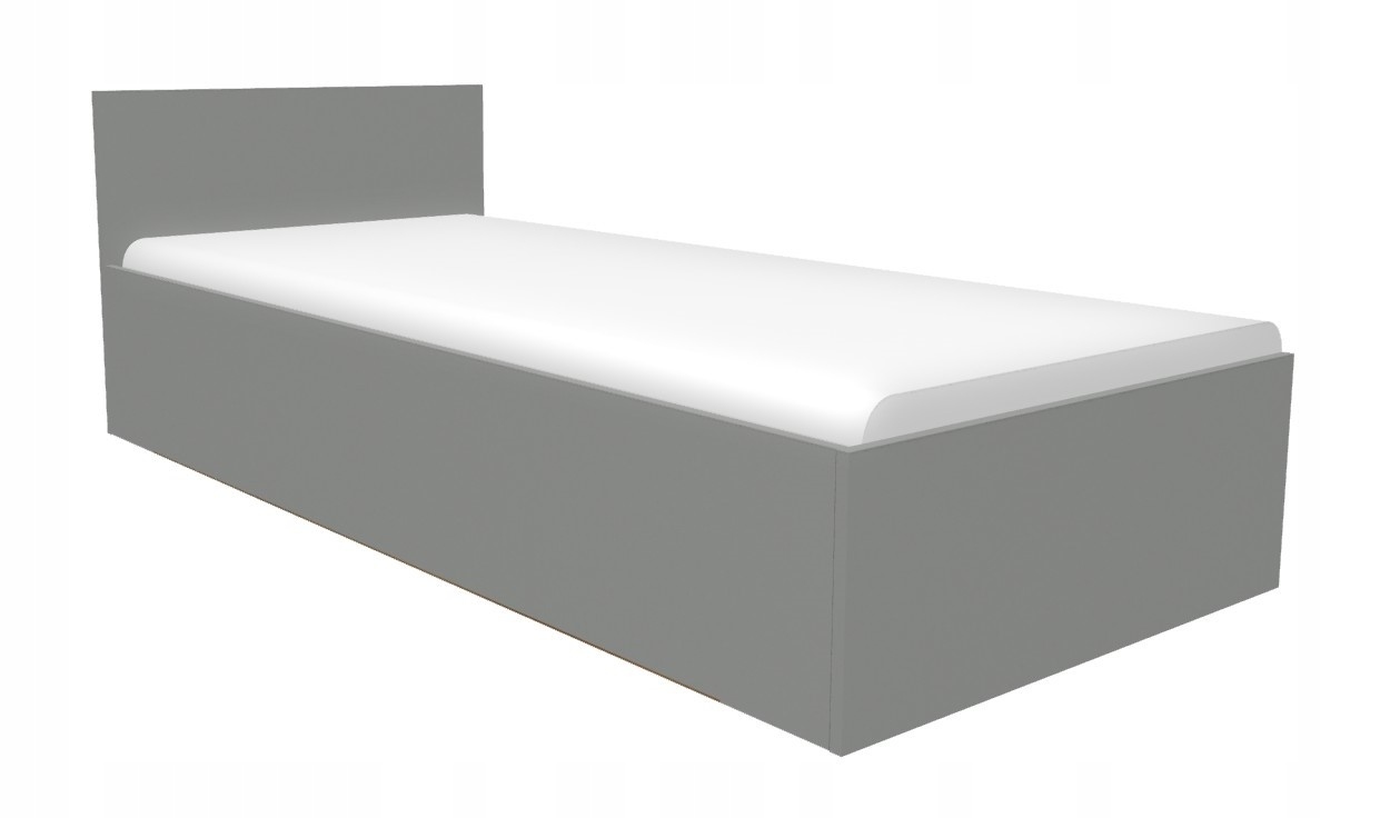 Łóżko ANDREA 100x200 cm z pojemnikiem szare