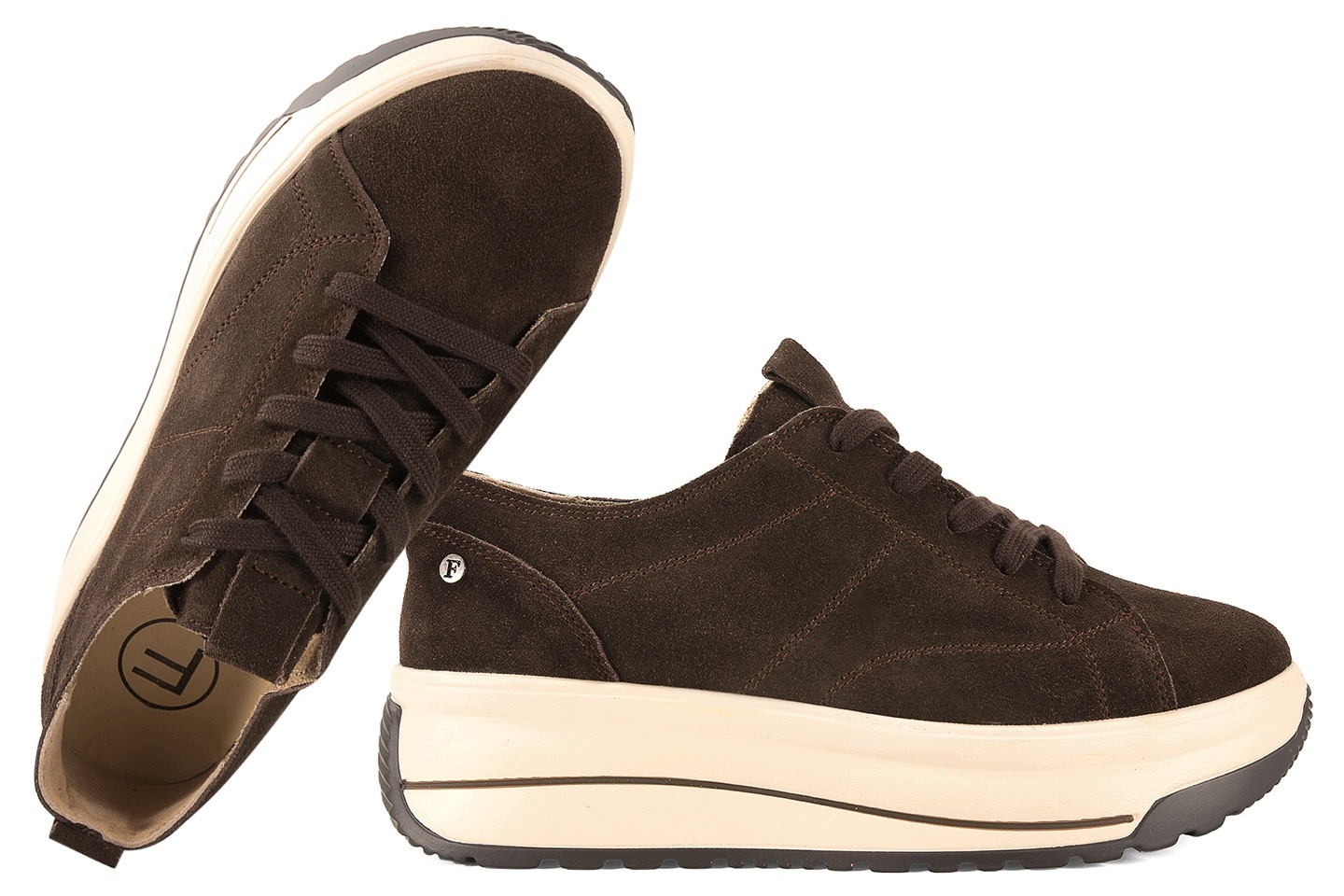 Filippo DP7959 Semišové Dámské Polobotky Tenisky Na Platformě Kožené 39