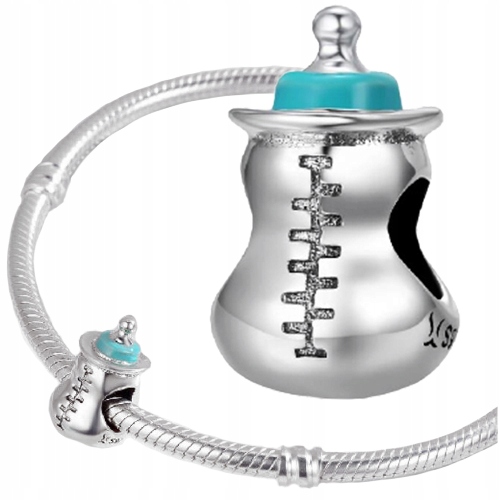 

Charms srebro 925 Butelka Baby zawieszka koralik