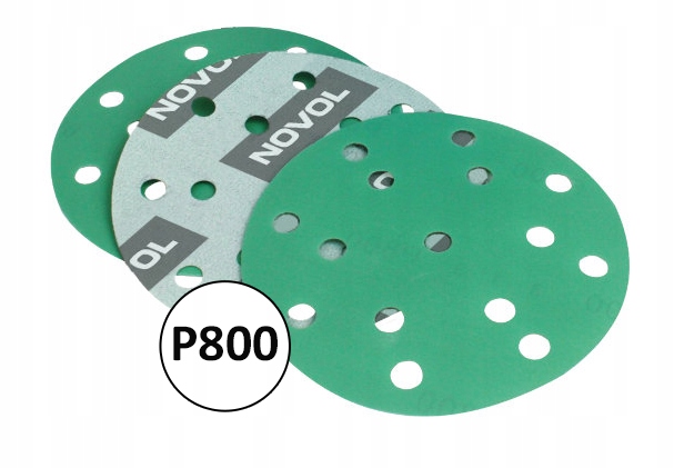 Papier ścierny krążek zielony Novol 150mm H15 P800