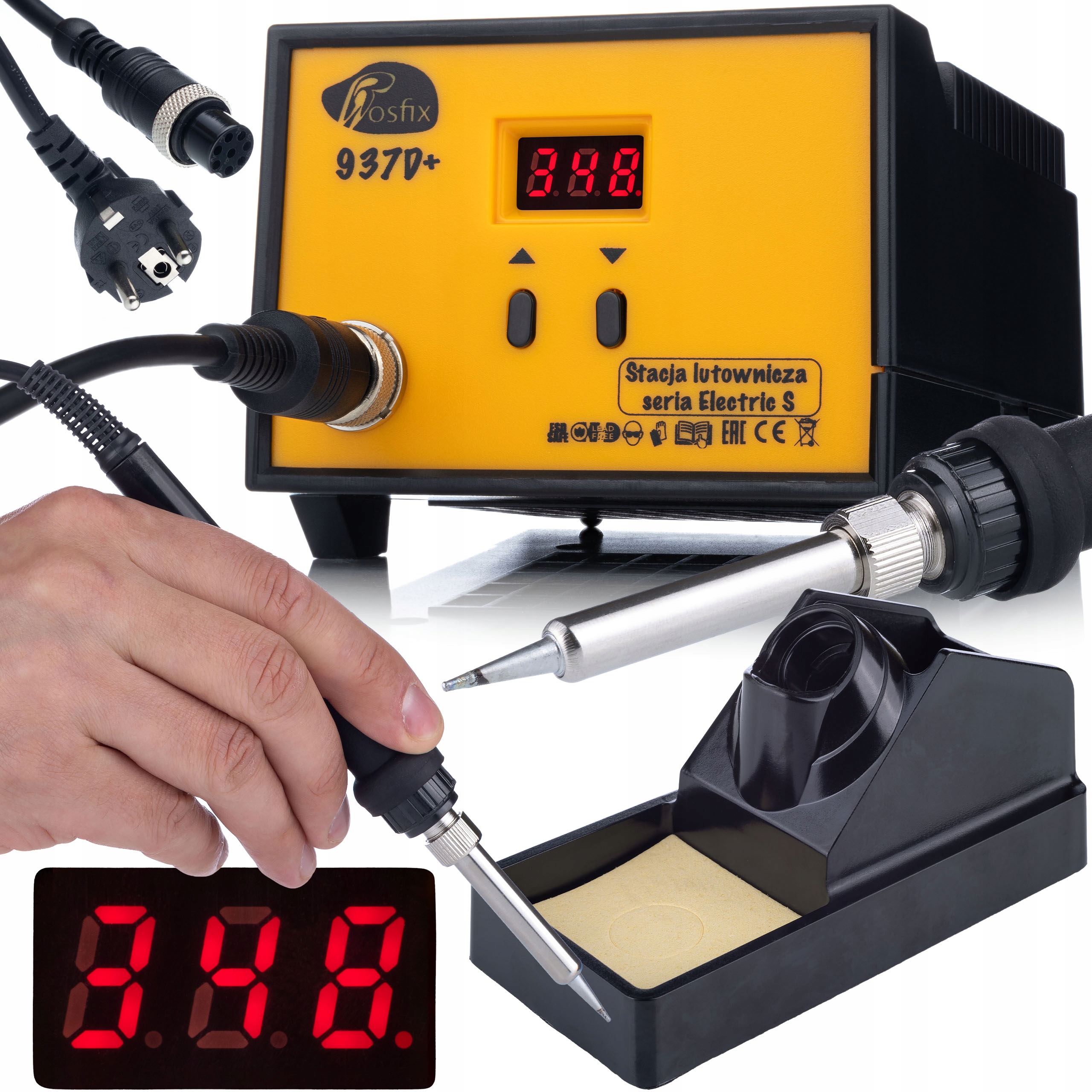 Přesná Pájecí Stanice Rosfix 937D+ 60W Led 200-480°C Kalibrace Výkonu