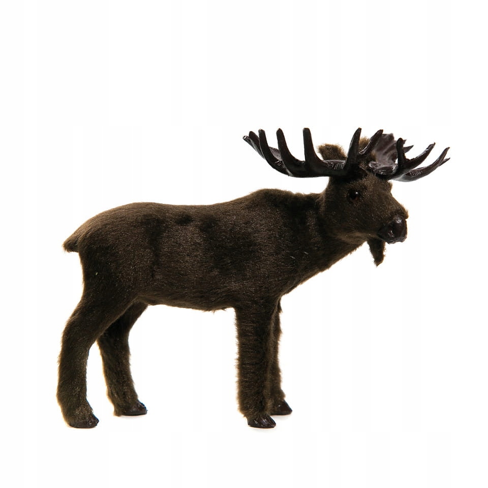 

Figurka Łoś świąteczna futerko 14 cm brązowy