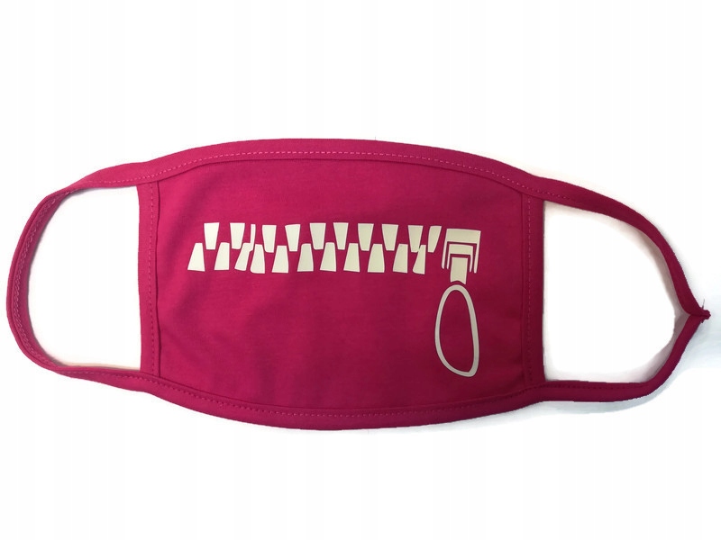 MASKA BAWEŁNA OSŁANIAJĄCA USTA NOS RÓŻOWA ZAMEK PL