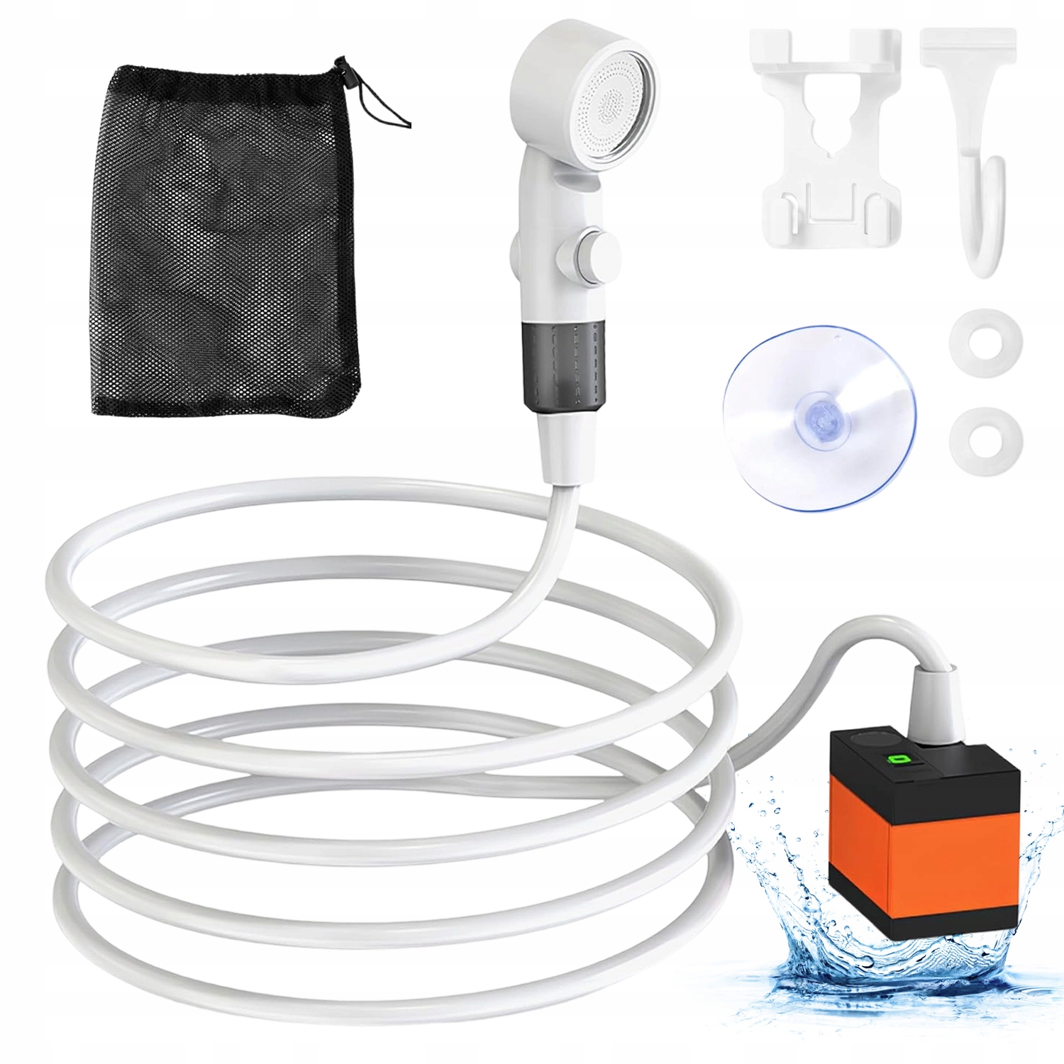 Turistická Kempingová Sprcha Usb Pumpa 5000MAH Přenosný Set