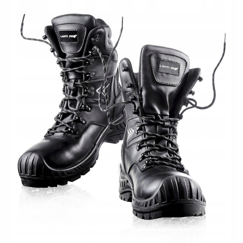 Trzewiki bez podnoska wysokie skórzane śniegowce czarne 45 Lahti Pro