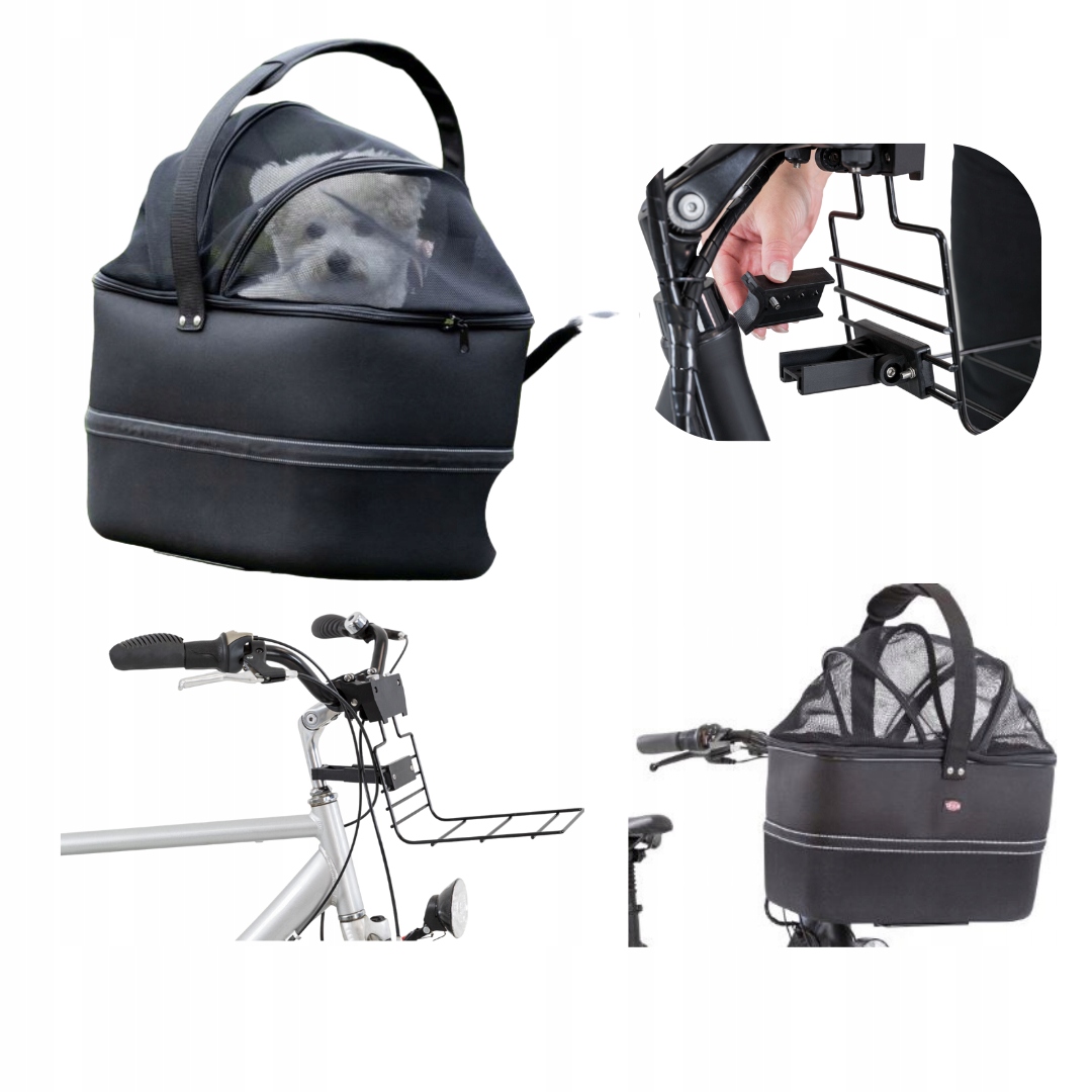 Trixie Transporter Kosz Dla Psa Kota Na Rower Kierownicę Stelaż I Osłona
