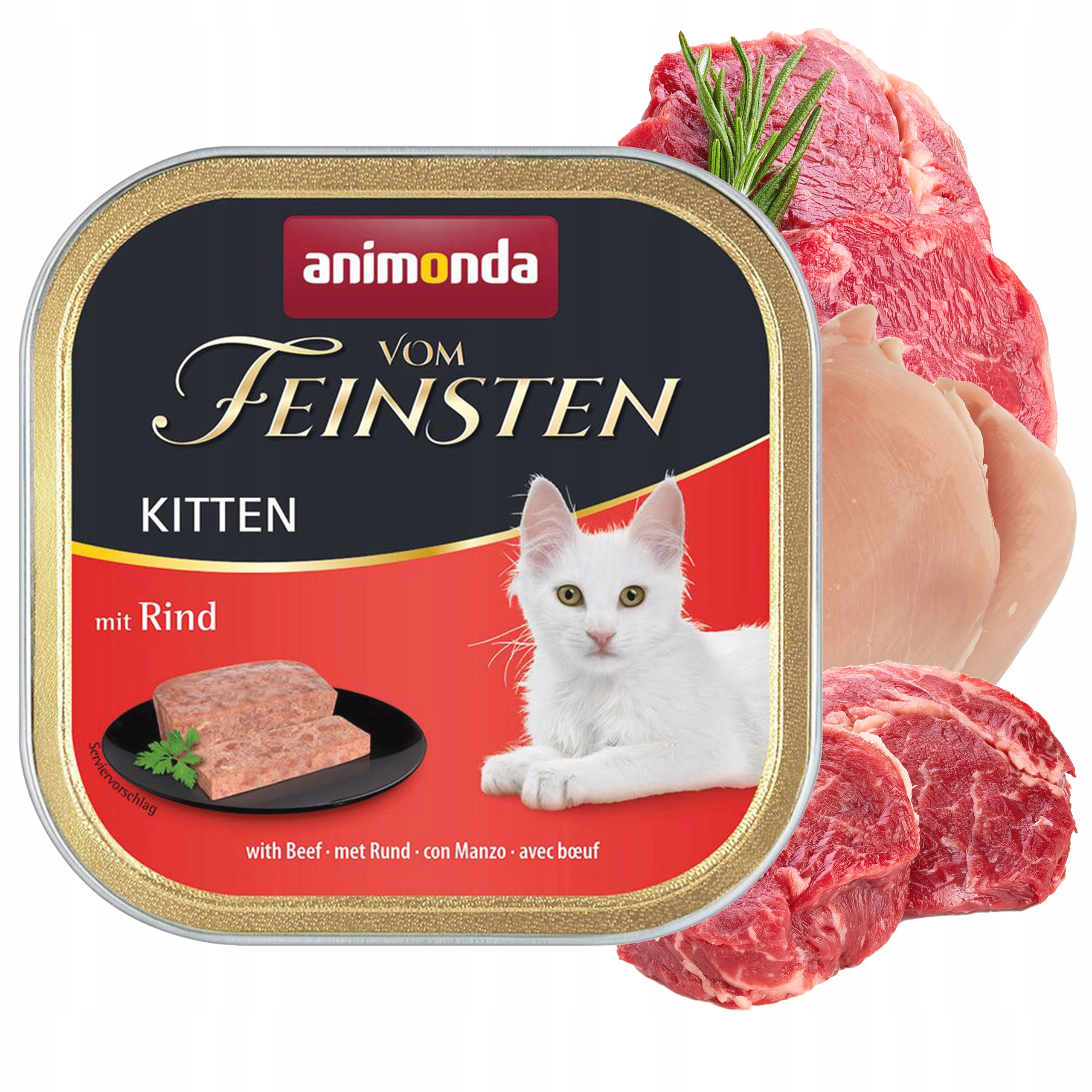 Vlhké Krmivo Animonda Feinsten Kitten Příchuť Hovězí maso 100 g 32 ks