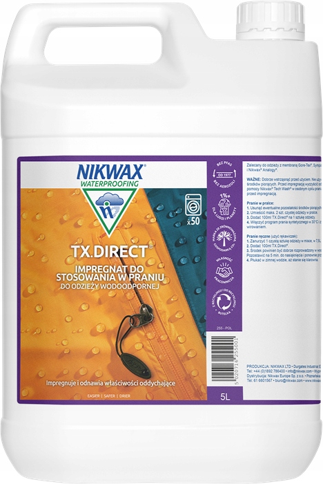 Nikwax Tx. Direct Wash-In 5L impregnat do odzieży