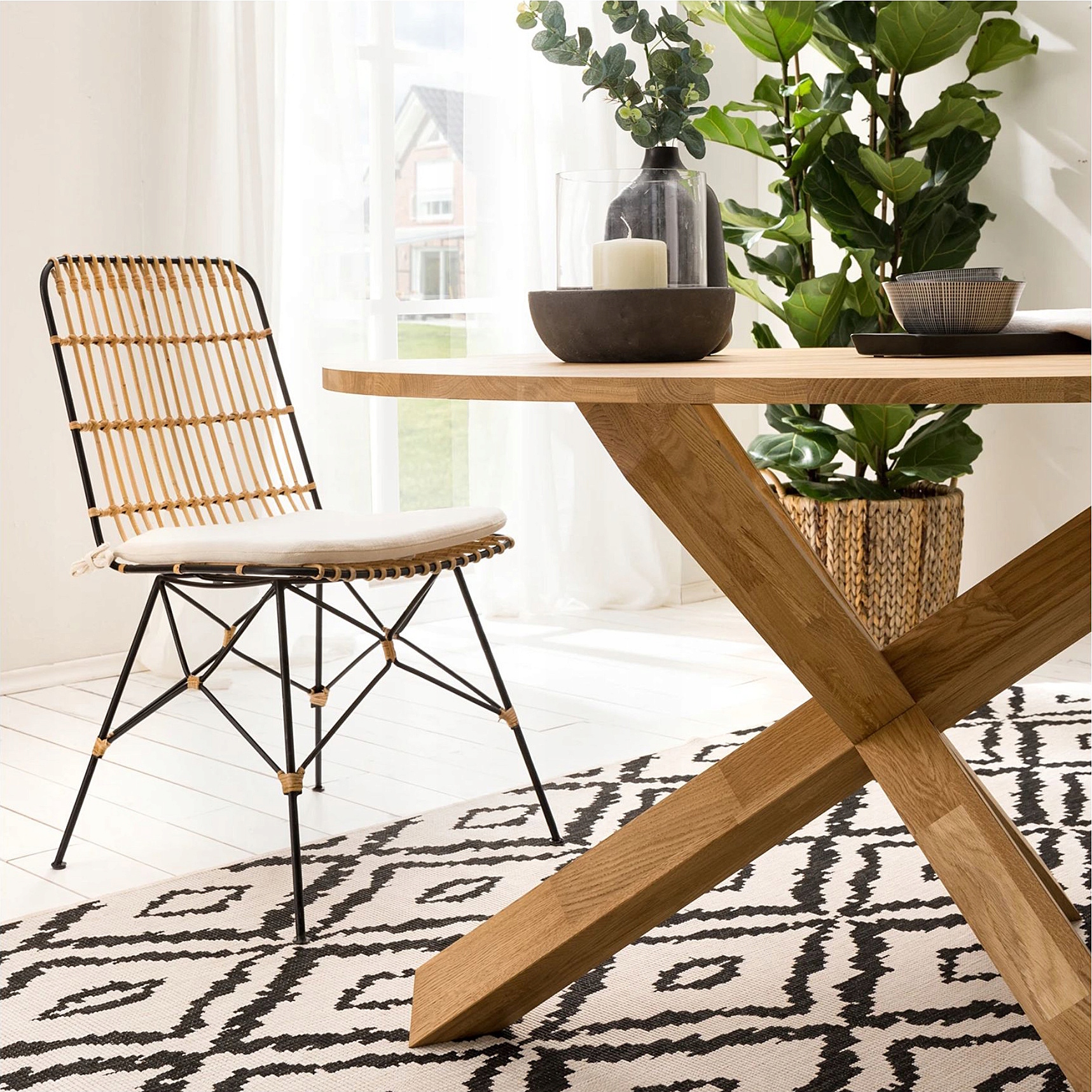 STÓŁ DĘBOWY OKRĄGŁY ŚREDNICA 120 cm, LITY DĄB! Szerokość mebla 120 cm