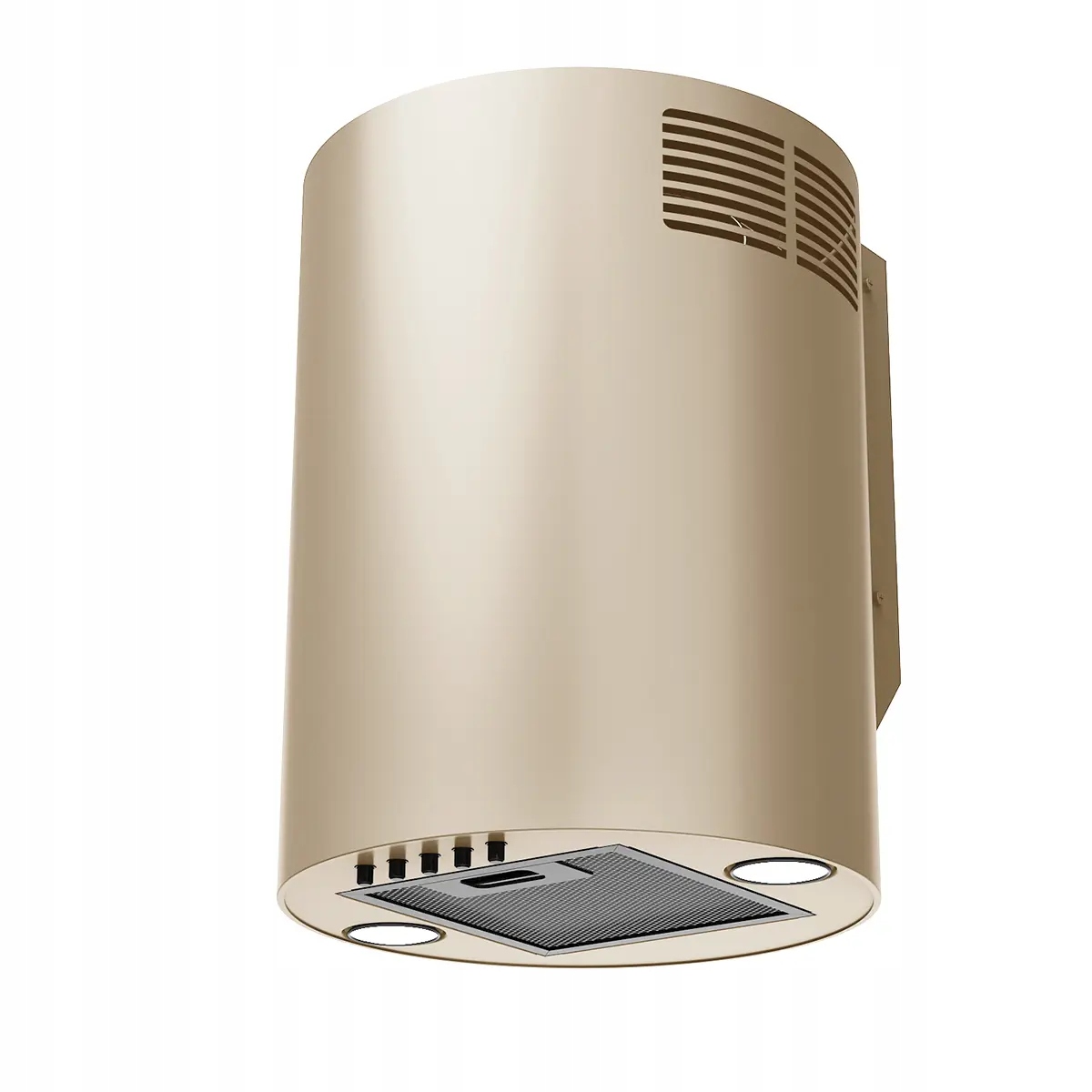 Okap pochłaniacz kuchenny tuba podszafkowy beżowy mat Wydajny owalny 2026